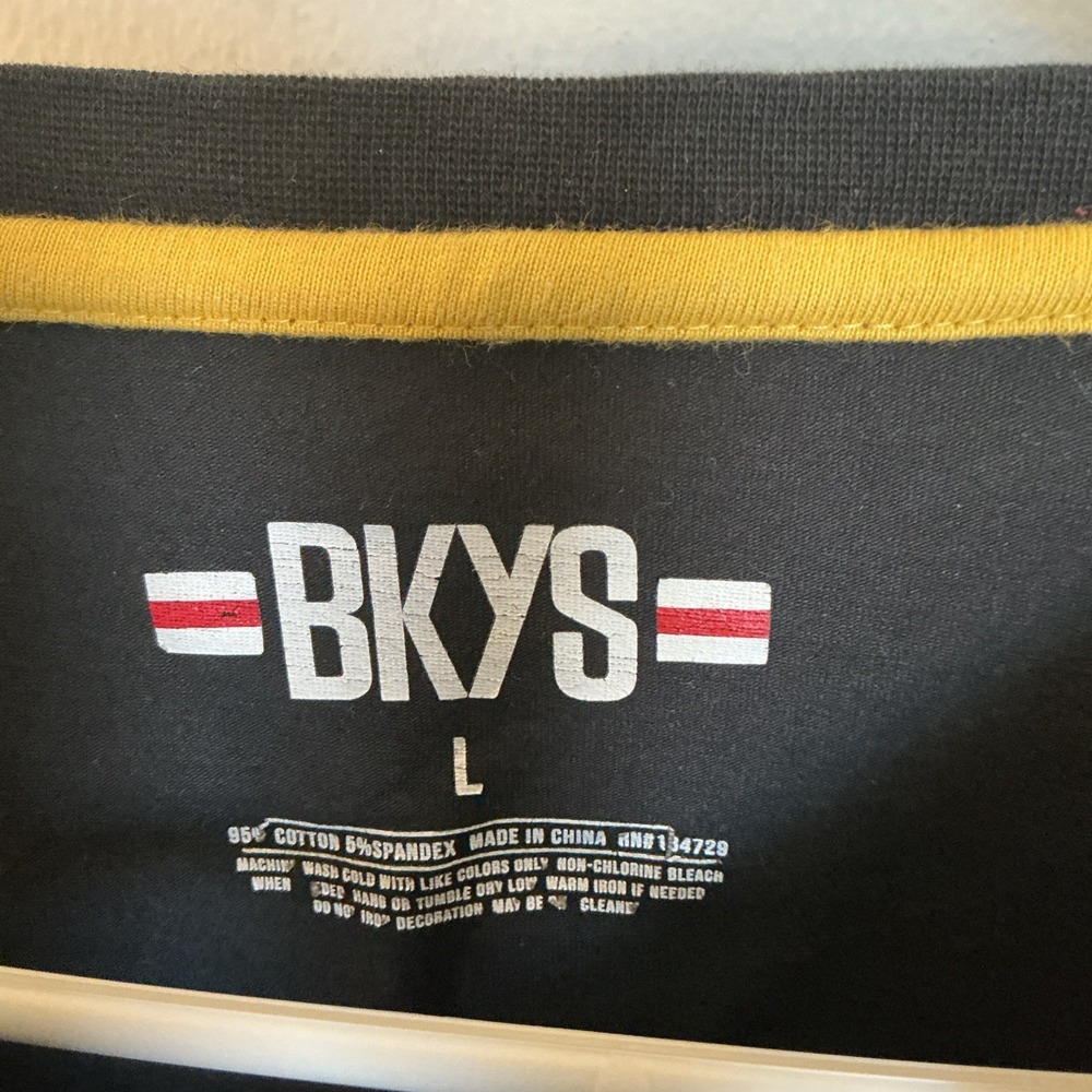 BKYS Shirt BlackSize L Large True to Myself Logo Short Sleeve Crewneck - Picture 2 of 3